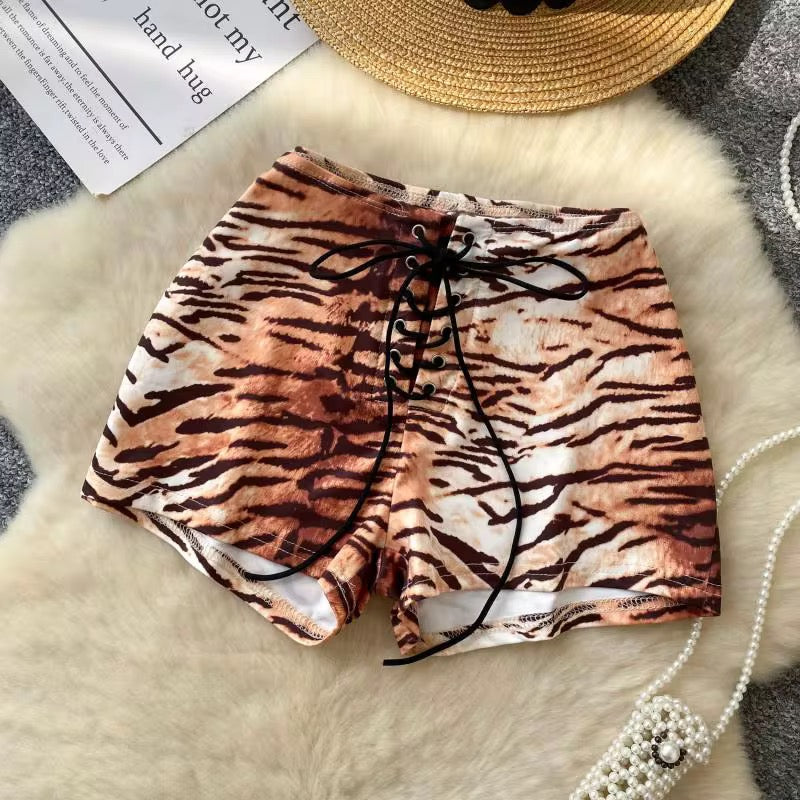 Brown zebra shorts
