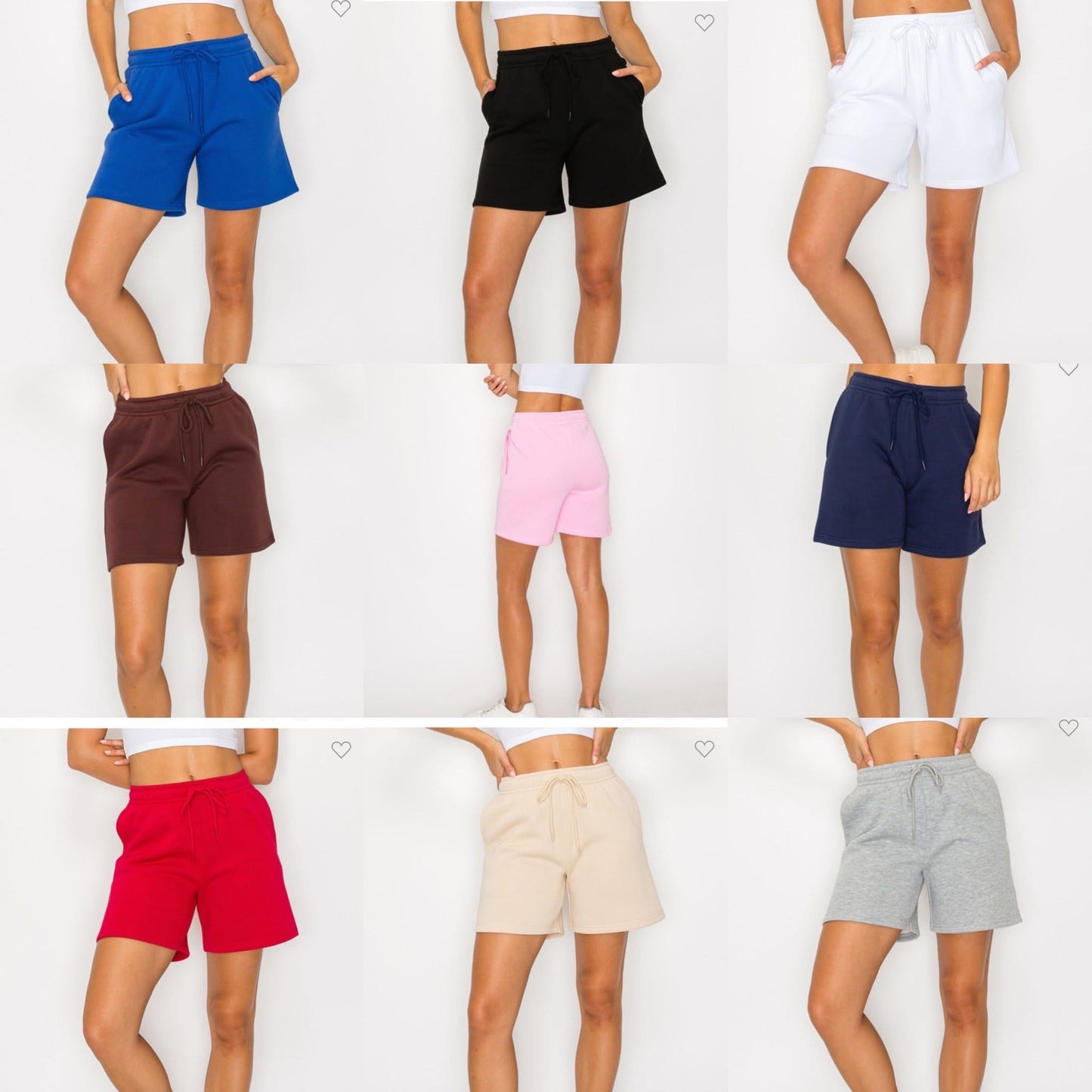 Solid shorts with pockets