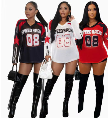 Speed racing jersey dress