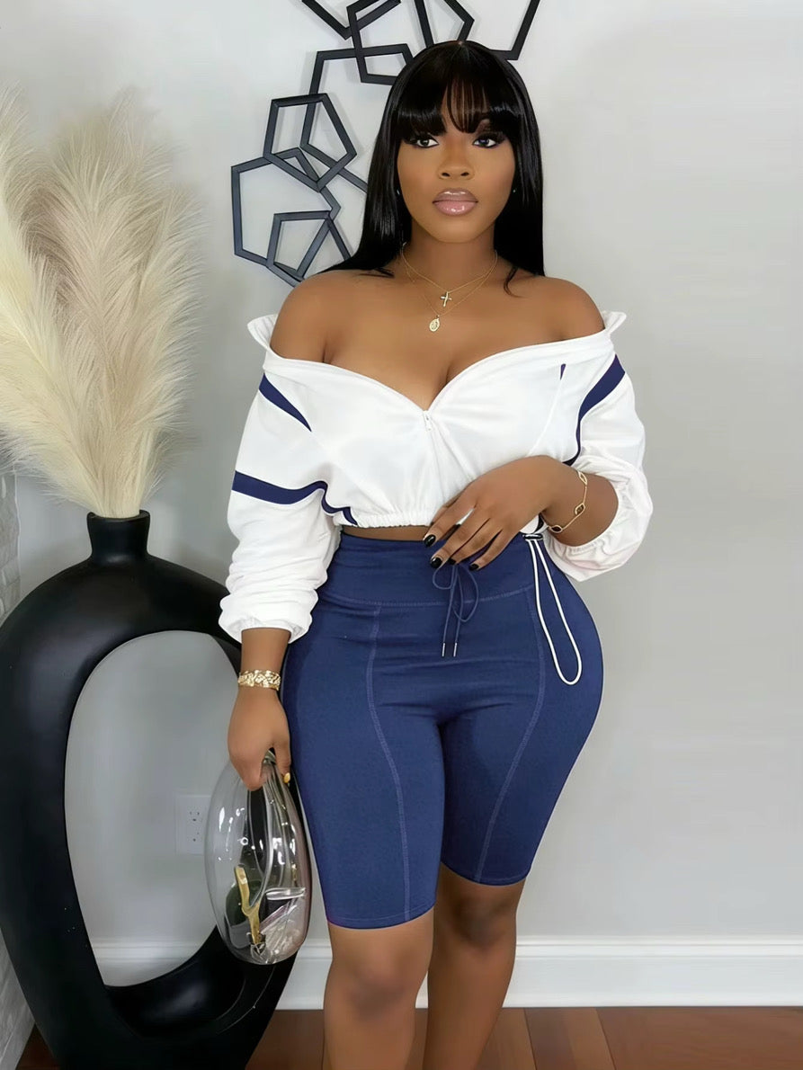 Off the shoulder capri set