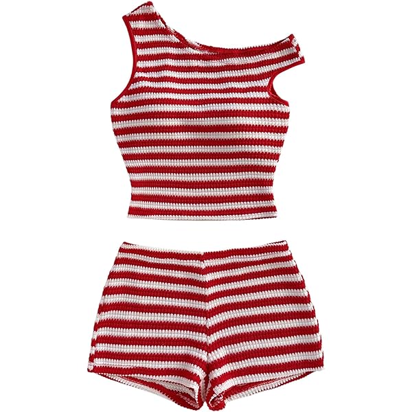 Red & white 2 off the shoulder set