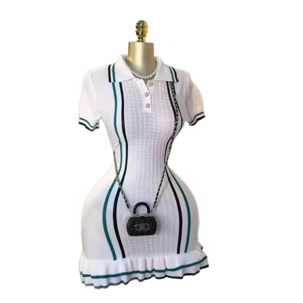Mini dress with ruffles
