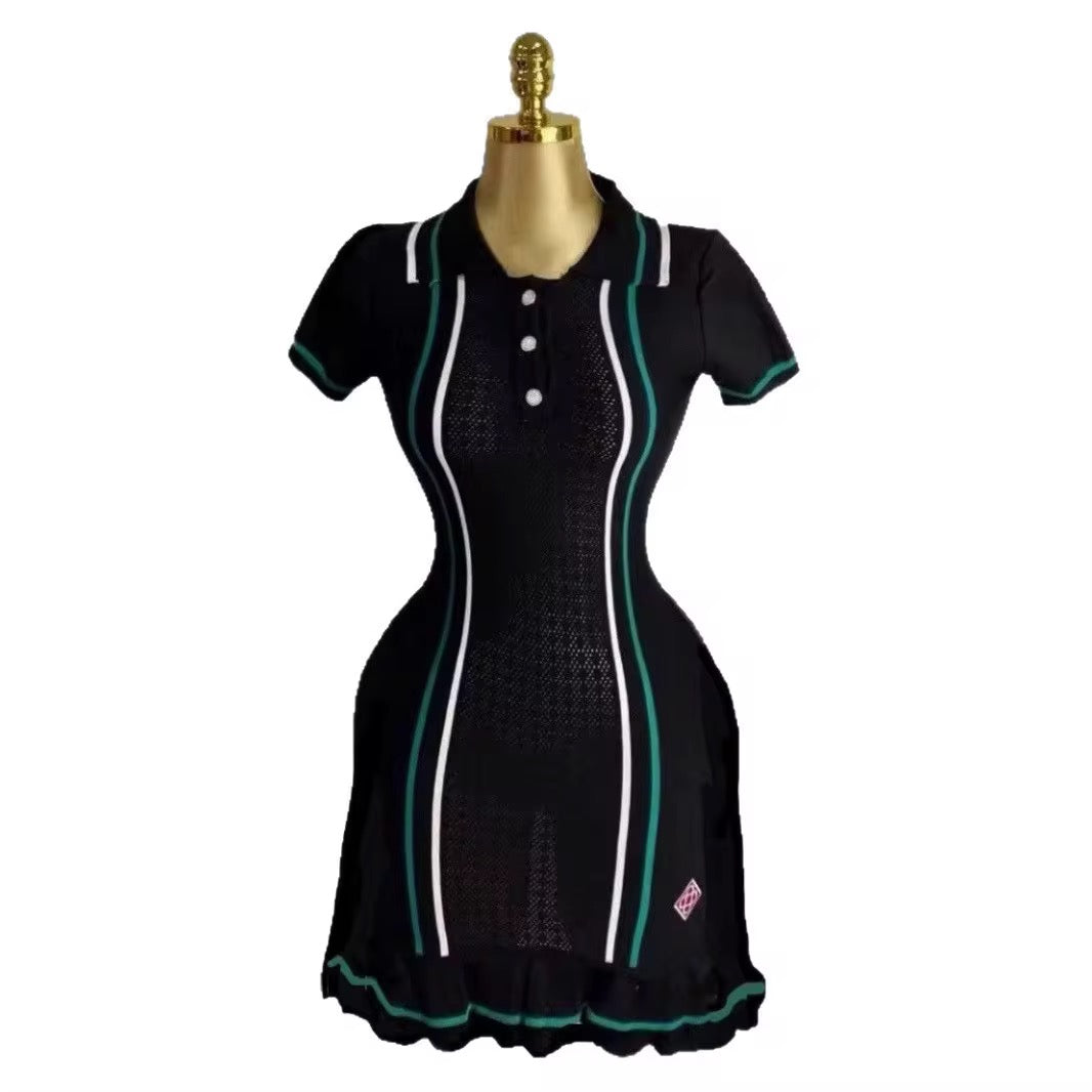 Mini dress with ruffles