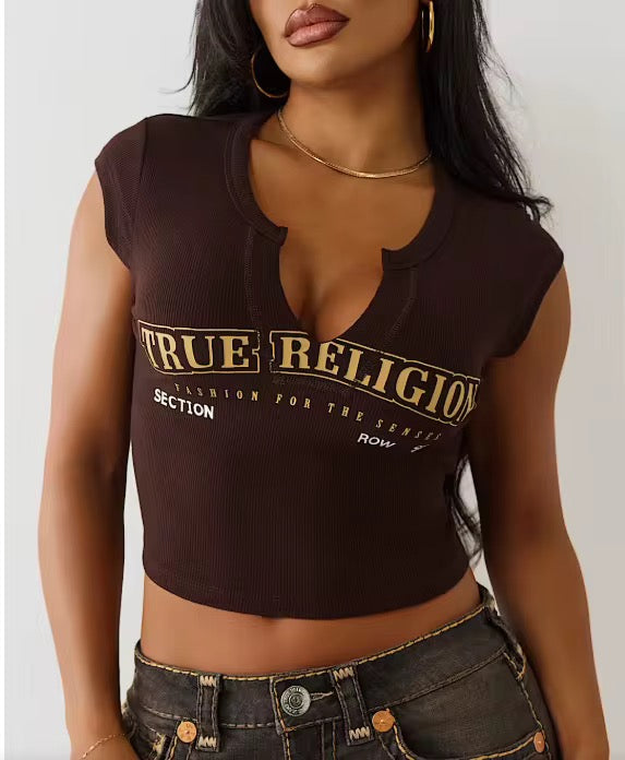 TR U cut crop top