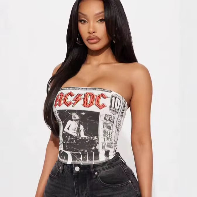 ACDC halter crop