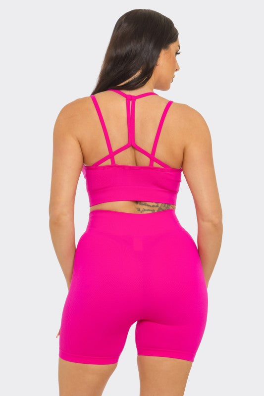 Seamless bra pad spaghetti straps set
