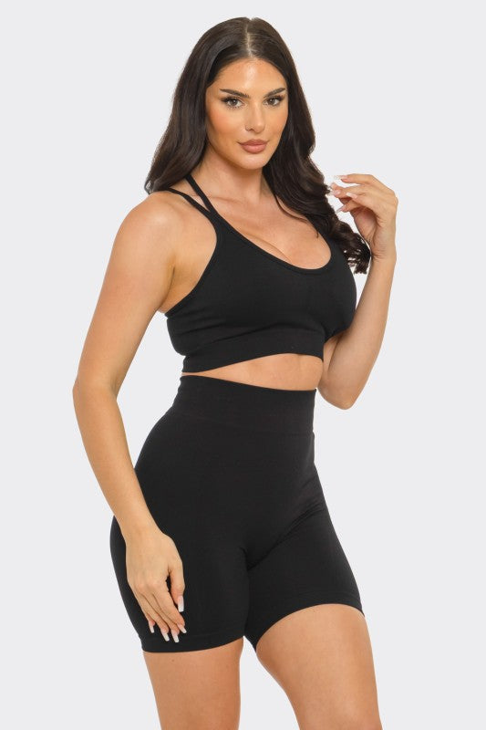 Seamless bra pad spaghetti straps set