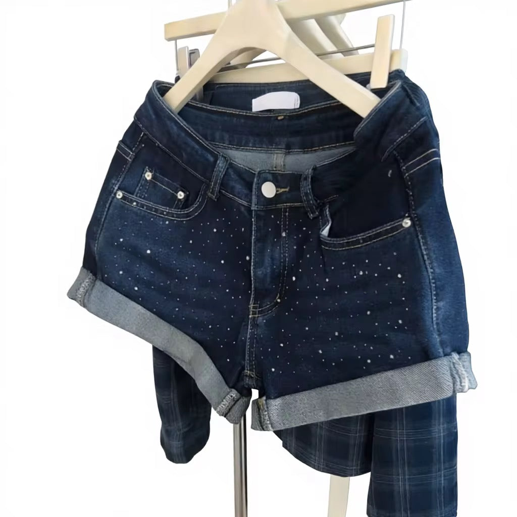 Sparkle me dark Jean shorts