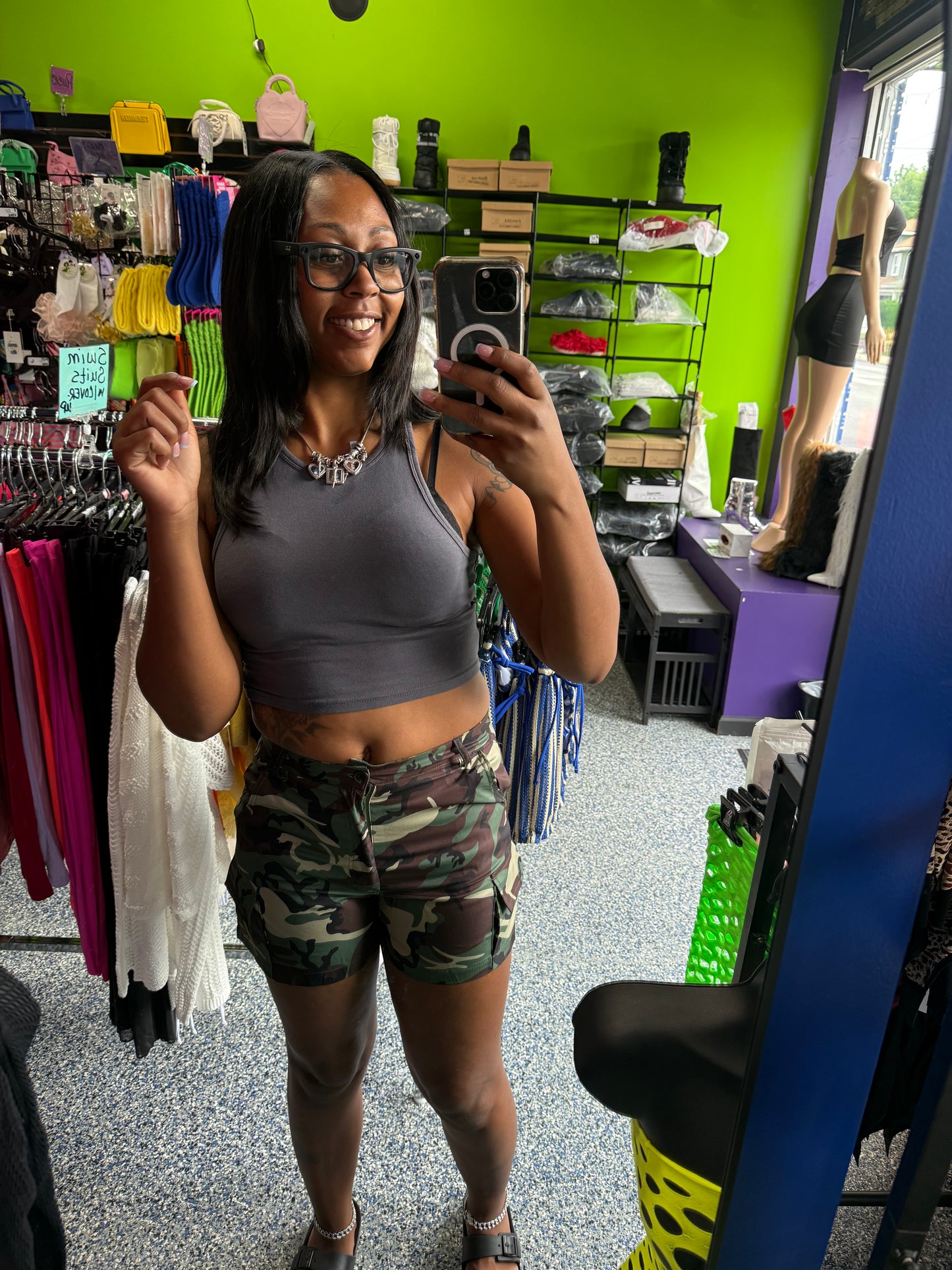 Darker camo shorts