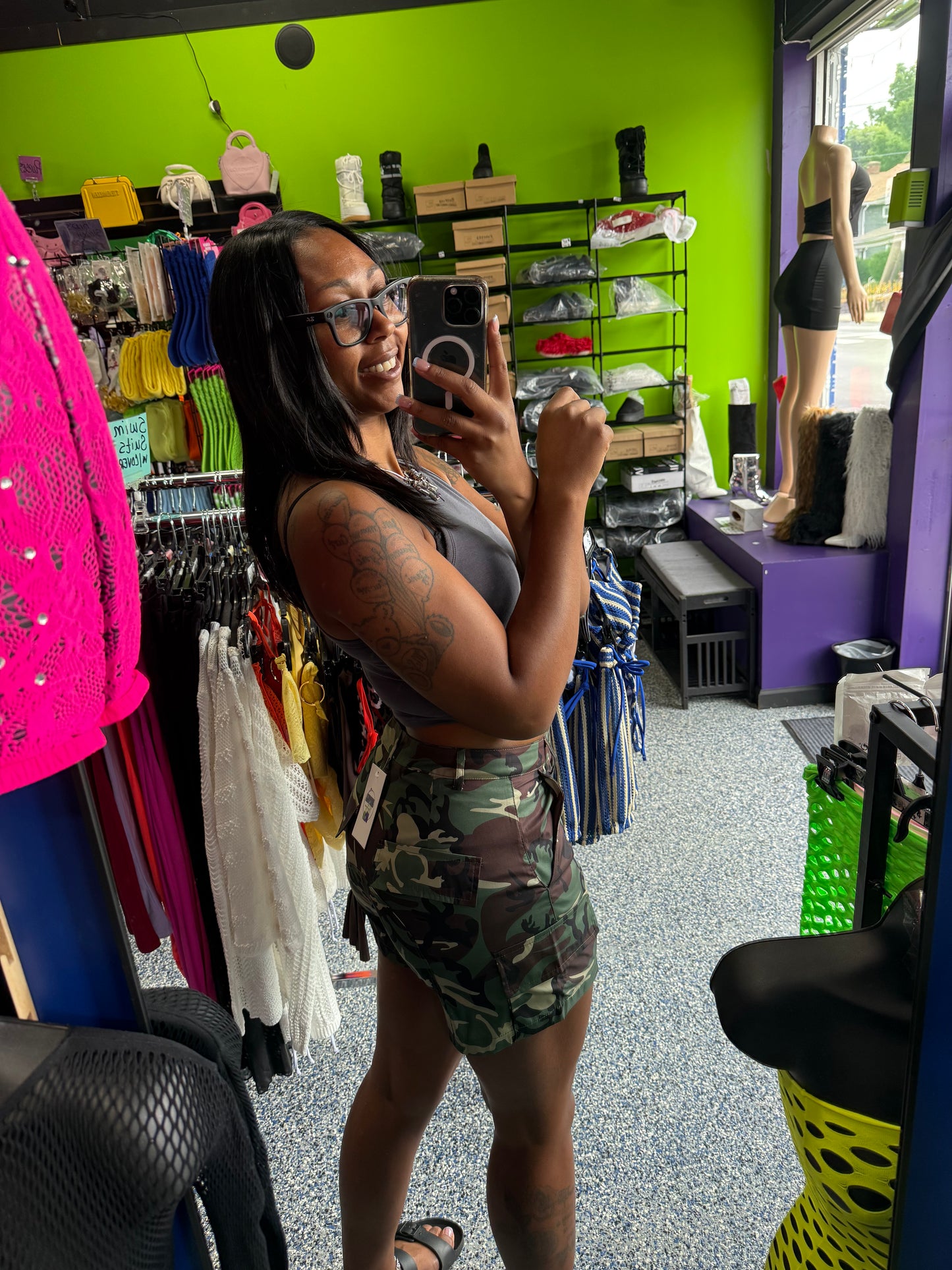 Darker camo shorts