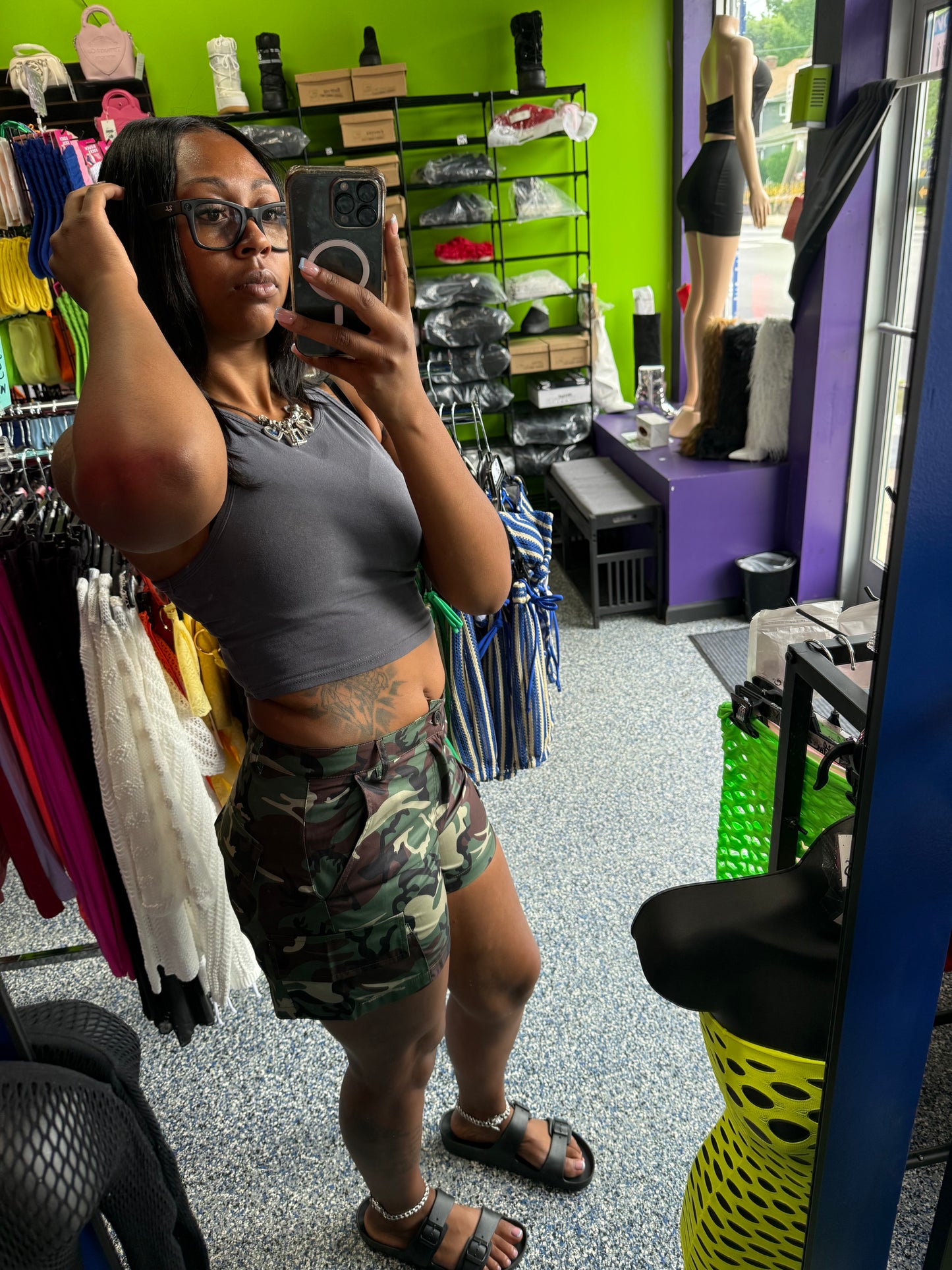 Darker camo shorts