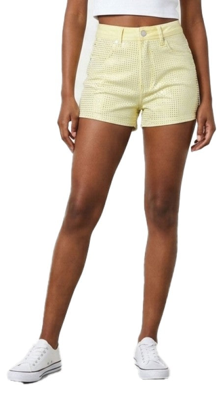 Rhinestone all over shorts