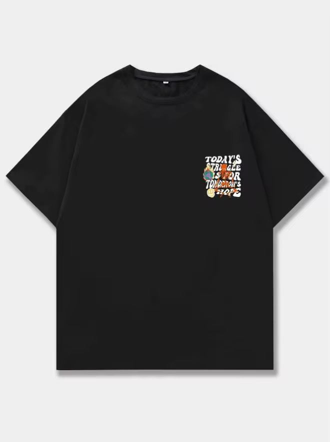 Todays struggle graphic shirt BLUE Small