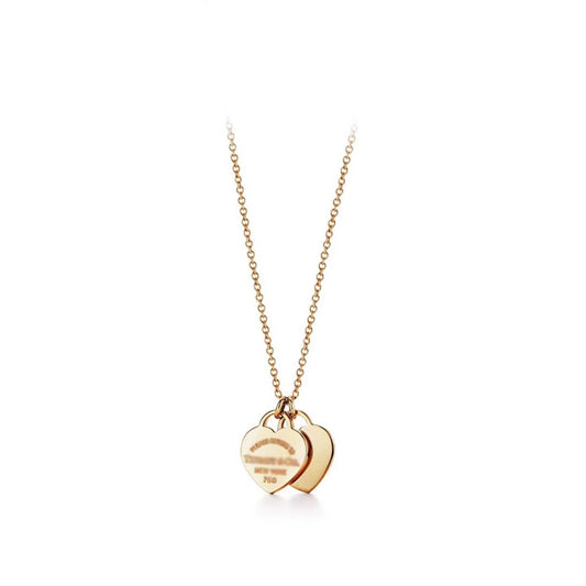 Double heart Tiffany necklace