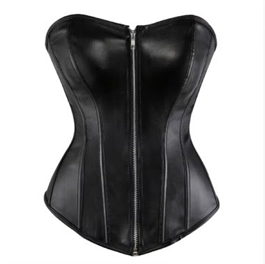 Strapless leather Corset