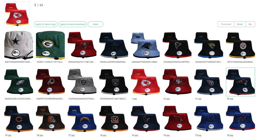 Football bucket hats